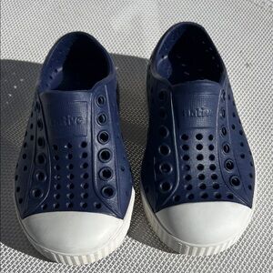 Native Dark Blue Jeffersons Perforated Shoes C6